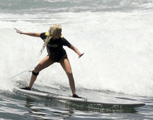 lady gaga riding wave