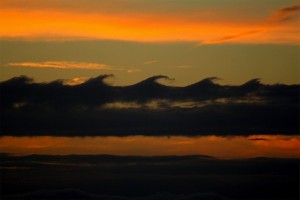 Kelvin Helmholz wave clouds