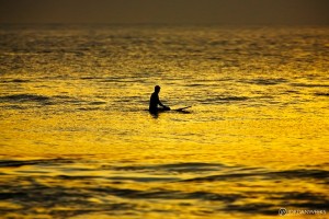 solo sunset surfer