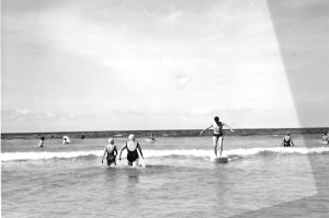 small waves vintage surfing